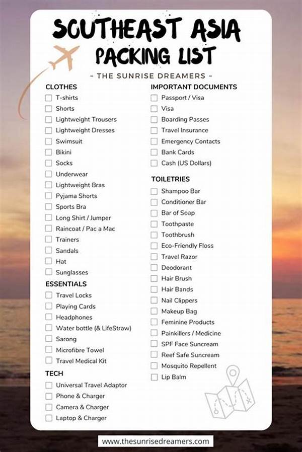 Asia Travel Checklist